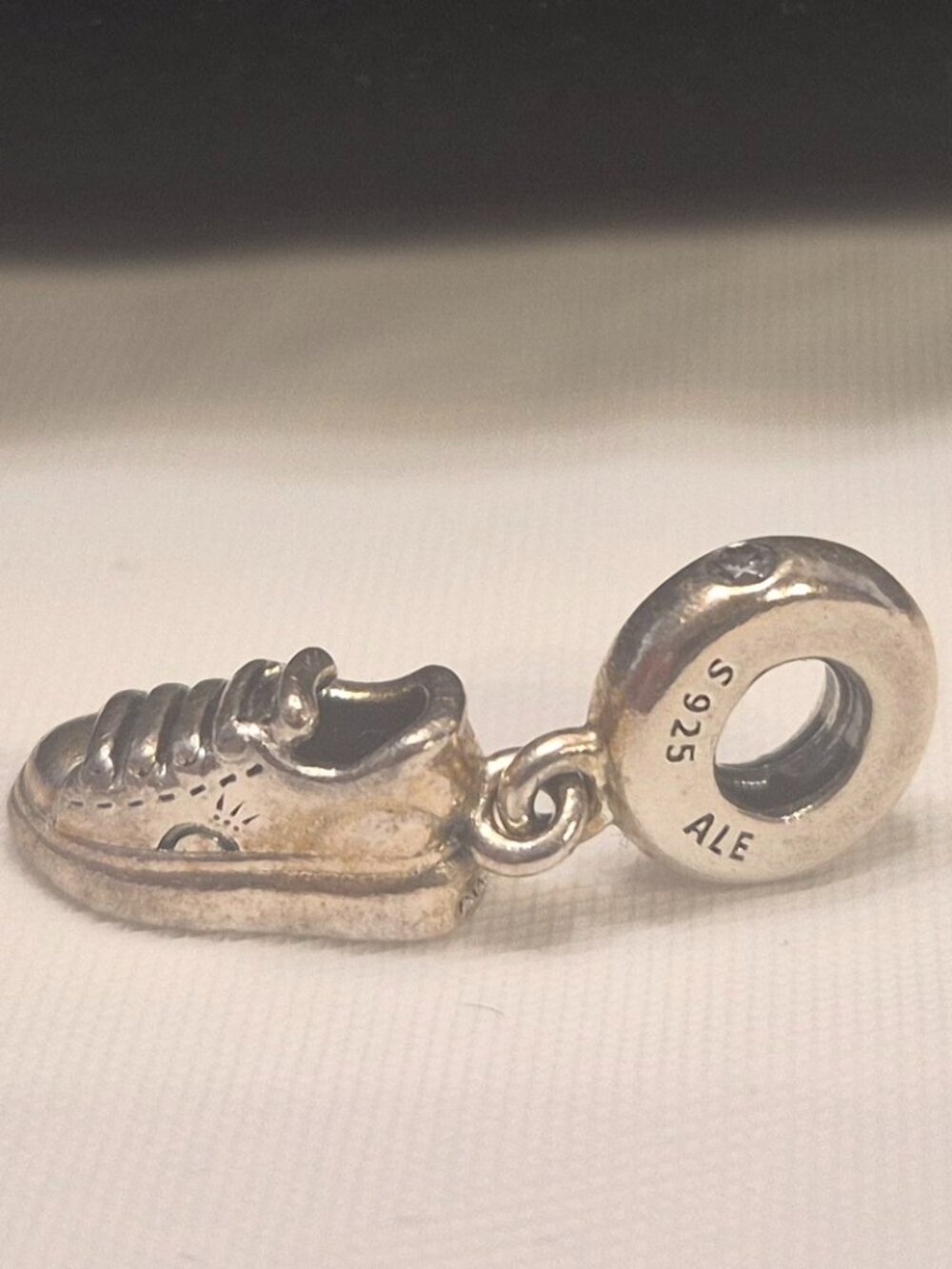 Pandora 925 Sterling Silver Italian Charm Bracelet Running Shoe Charm